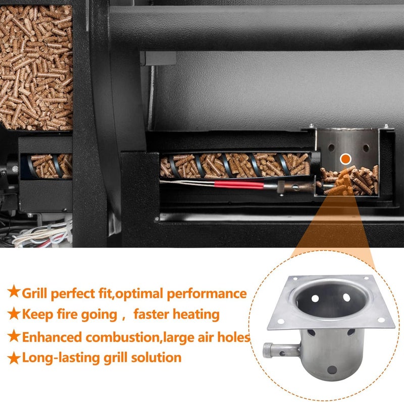 FCCUM Fire Burn Pot Replacement Parts for Traeger Pellet Grill,Compatible with Traeger Grill and Most Pit Boss Grills - Image 5